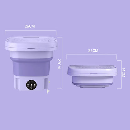 8L Foldable Washing Machine Portable Mini Socks Underwear Panties Washing Machine 12W 3 Modes Automatic Spinning Dry Washer
