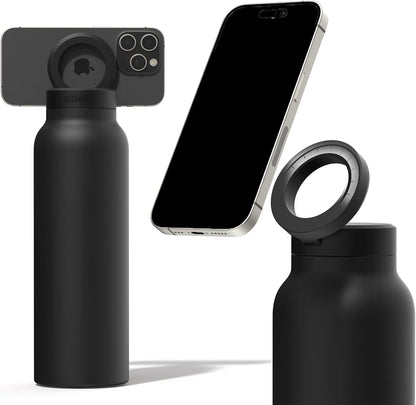 24oz Insulated Magsafe Water Bottle Stainless Steel Double Wall Sport Magnetic Water Bottle with Phone Holder