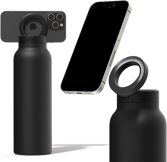 24oz Insulated Magsafe Water Bottle Stainless Steel Double Wall Sport Magnetic Water Bottle with Phone Holder