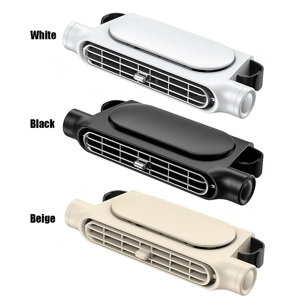 Portable Car Seat Fan 3 Speeds Adjustable Car Headrest Cooling Air Fan USB Powered Car Seat Cooling Fan Summer Car Accessories